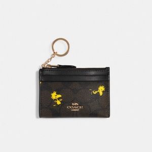 NWT Coach x Peanuts Woodstock card case